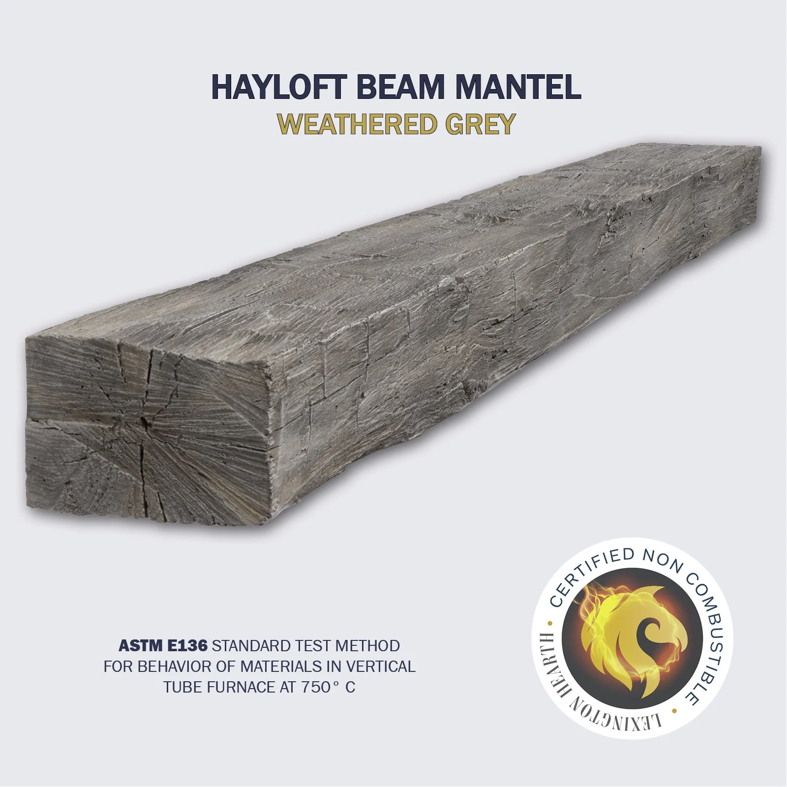 Hayloft Beam Non-Combustible Mantel — Lexington Hearth